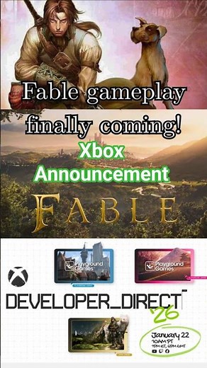 XBOX Announces New Fable Gamplay Footage coming! Developer Direct event January 22nd