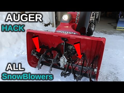 NO CLOG EASY HACK for ALL Snowblower | HEAVY & Wet Snow | Custom Auger Paddles MOD