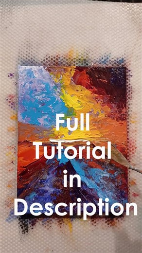 Abstract Acrylic Painting in Motion 🎨✨Step by Step with Palette Knife & Brush #PaletteKnife #impasto