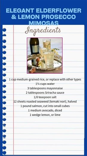 Elegant Elderflower & Lemon Prosecco Mimosas