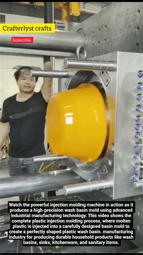 Powerful injection molding machine in action it produces a highprecision bath tub#satisfying#viral