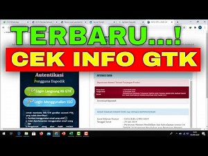 CARA CEK INFO GTK DAPODIK 2021