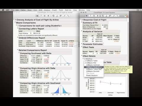 Pairwise Comparisons in JMP with Fit Model (Module 2 3 4)