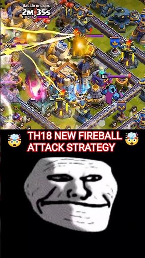 🤯How? TH18 Defense MELTS Instantly! Warden Walk Fireball Magic👿Clash of Clans #coc #shorts #trending