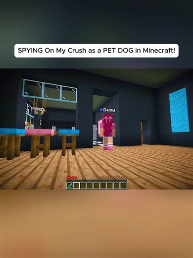 SPYING On My Crush as a PET DOG in Minecraft! Part 2 #minecraftmemes #minecrafttiktok #johnnyminecraft #minecraft