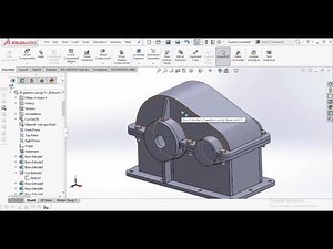 Gearbox casing design using SolidWorks