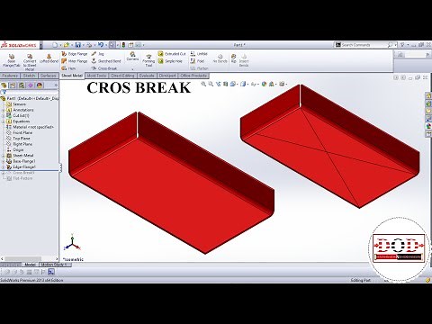cross break tutorial in solid works sheet metal- 2103