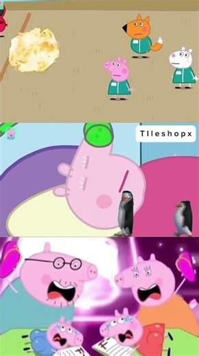 Peppa Pig Transformation dancesong Tiles hop rush🐖#viral#peppapig#tileshop