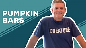 Jamie's makin' my delicious Pumpkin Bars, and boy, are they good! Whether you make 'em for Thanksgiving or just because, you'll make a lot of people happy. Get the recipe here: https://www.pauladeen.com/recipe/pumpkin-bars/ | Paula Deen