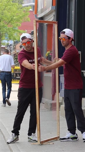 Marko & Niko Martinovic on Instagram: "Fake Magic Mirror Prank TERRIFIES This Guy! Would you fall for this ? #twins #magic #pranks #comedy #halloween #scare #socialexperiment #savage #mindgames"