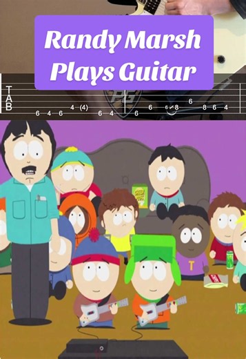 Randy Marsh Plays Guitar - South Park (Guitar Cover with TABS) | Song: Carry On Wayward Son - Kansas #guitartab #cover #guitartok #fyp #guitarra