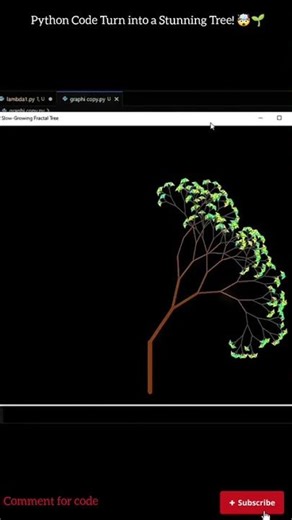This Python Code Turn into a Stunning Tree!🤯🌱#python #pythonproject #Coding #boostmyreel #viralreel