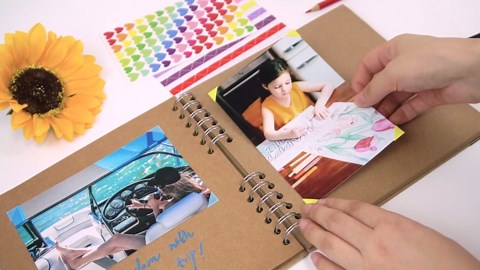 Scrapbook Photo Album 8x8 Inch Memory Books, Small DIY Scrap Book with Thick Black Cardstock for Thanksgiving Christmas Anniversary (30 Sheets/60Pages)