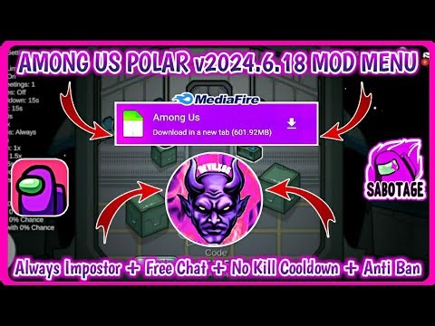 Updated Among us Polar Mod Menu v2024.6.18 | No Kill Cooldown | Free Chat | Anti Ban | +500 Features