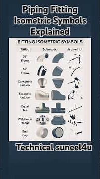Piping Fitting Isometric Symbols Explained | Elbow, Reducer, Tee & Flange #piping #pipelining