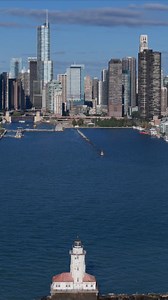 47 reactions | Drone view of Chicago skyline from Chicago Harbor Lighthouse | Chicago Epic | Facebook