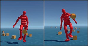 Fully Physically-Simulated Humanoid Created With Unity