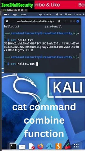 cat command Combine function Part 3 #kalilinux #kalilinuxtutorial #education #cybersecurity