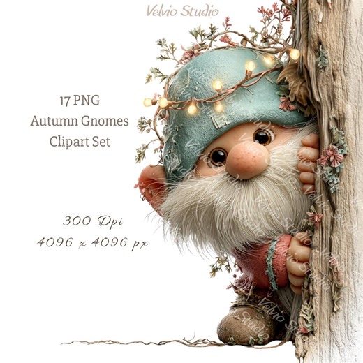 Woodland Gnome Clipart Set: Cozy Autumn Illustrations, 17 PNG Files (digital Download) - Etsy
