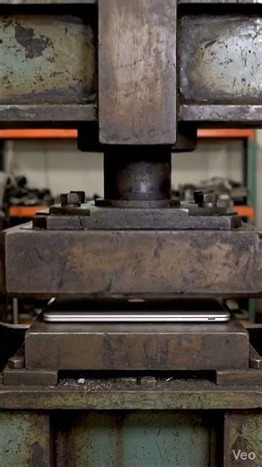 American Hydraulic Press vs MacBook – Full Power!”“USA Machine vs Apple Tech – Who Wins?”Made in USA