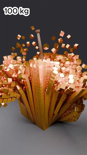 Hammer vs 4,056 Cubes #shorts