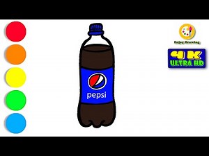 PEPSI SODA Drawing: How to Draw A PEPSI SODA EASY for Kids Step by step | ENJOY DRAWING