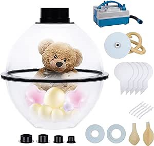 Balloon Stuffing Machine Kit Expander Stretcher Stuffer Flaring Tool for Filling Wrap DIY Balloon Bear Toys Flower Party Birthday Wedding Christmas Graduate Gifts Decoration, with Electric Air Pump