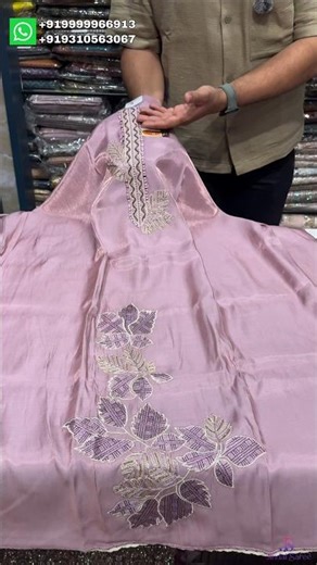 Beautiful Russian Crepe Suit 😍 | Heavy Neck Embroidery | Mirror Work | Premium Collection