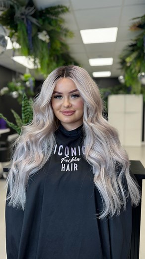 MESH INTEGRATION ONLINE COURSE MODEL! 😻 My girl Gee was a model today for my mesh integration online course ( Coming soon! ) soooo exciting!!! 🙌🏼 She was the perfect girl for this as she has chemical damage, her top layer is just shredding and breaking ( her own doing! ) she wanted the perfect silver hair, but just couldn’t achieve it without breaking her hair even more… She didn’t just want to cut it off, or wear it slicked back for months and months on end in a hair mask, she wanted to be a