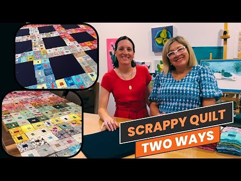 Scrappy Quilt Block - two ways - Colourwash!