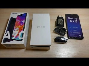 Samsung Galaxy A70 unboxing, first activation