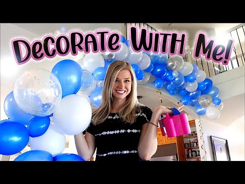 HOW TO MAKE A BALLOON ARCH/GARLAND (quick and easy) | Cinderella Birthday Party Decorate with Me