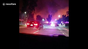 Footage shows residents evacuating from fast-moving Sierra Fire - video Dailymotion