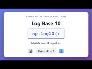 NumPy log10() Function Tutorial - Calculate Base-10 Logarithms in Python