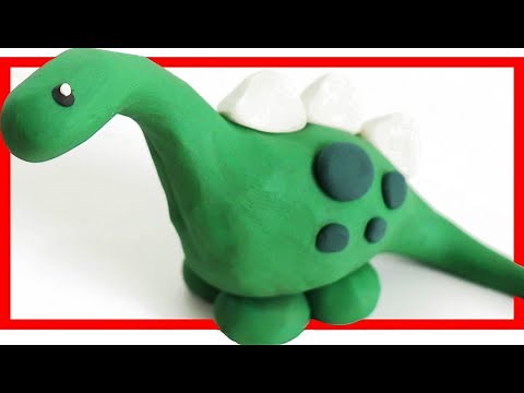How to make a Clay Dinosaur DIY 🦕💚step by step easy tutorial plasticine polymer modeling
