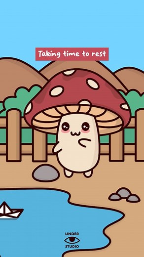 1.7M views · 38K reactions | Taking Time To Rest 﫡 Original Audio: Mason Denver #rest #hustle #work #animation #mushroom #bird #understudio | Under Studio | Facebook