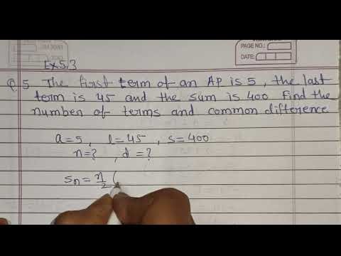 Class 10th NCERT Maths Chapter 5 exercise 5.3Q5