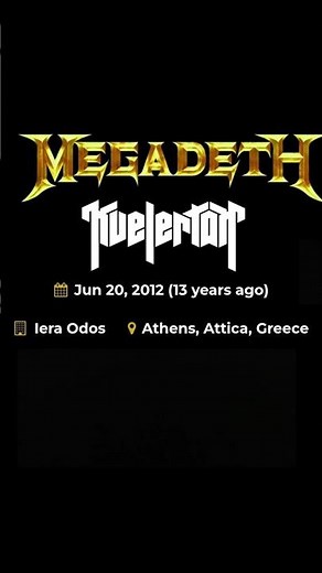 2012, Megadeth live in Greece + Kvelertak. 33 years Heavy Metal concerts. #megadeth #kvelertak