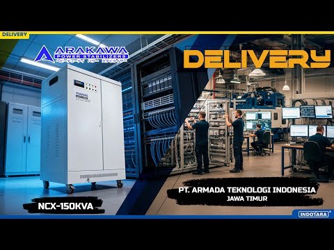 DELIVERY ARAKAWA VOLTAGE STABILIZER 3 PHASE NCX-150KVA MENUJU PT. ARMADA TEKNOLOGI INDONESIA