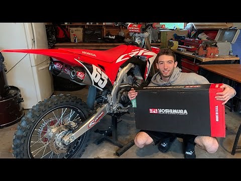 Honda CRF250R Dual Yoshimura Exhaust VS Stock (My first Sponsor)