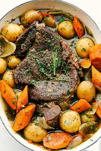 Recipe here: https://therecipecritic.com/pot-roast-recipe/ This recipe is super simple but tastes you’ve spent all day cooking! | The Recipe Critic