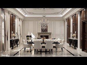 Interior workshop (Living room) (European style) 3Ds max & vray - Lesson 01 (Modeling P1)