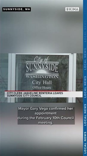 Sunnyside City Clerk Moving to Prosser