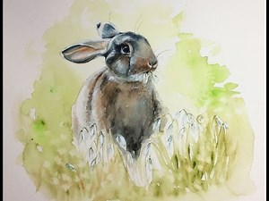 Watercolor Bunny Painting Demonstration