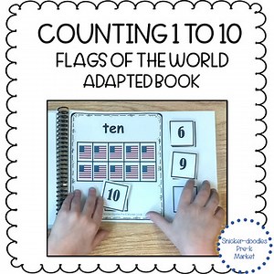FLAGS OF THE WORLD COUNTING ADAPTED BOOK