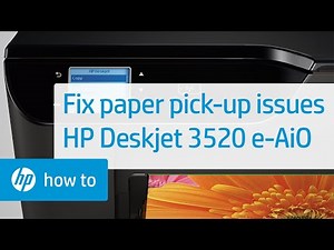 Fixing Paper Pick Up Issues | HP Deskjet 3520 e-All-in-One Printer | HP