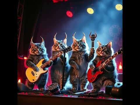 Rock Band Cats Take Over the Stage!