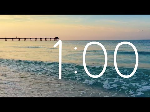 ⏳ Peaceful 1-Minute Countdown Timer with Soothing Ocean Waves & Soft Bell 🌊