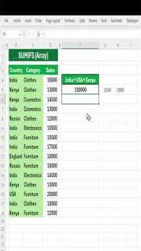 Excel SUMIFS Multiple Criteria SAME Column using Array {} Brackets – Advanced Tutorial