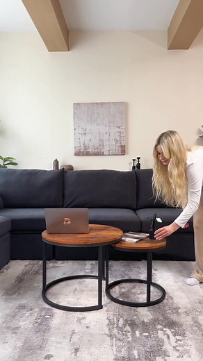 This coffee table set of 2 brings modern vibes and extra space to your living room.☕ #Temu #TemuFinds #HomeStyle | Temu